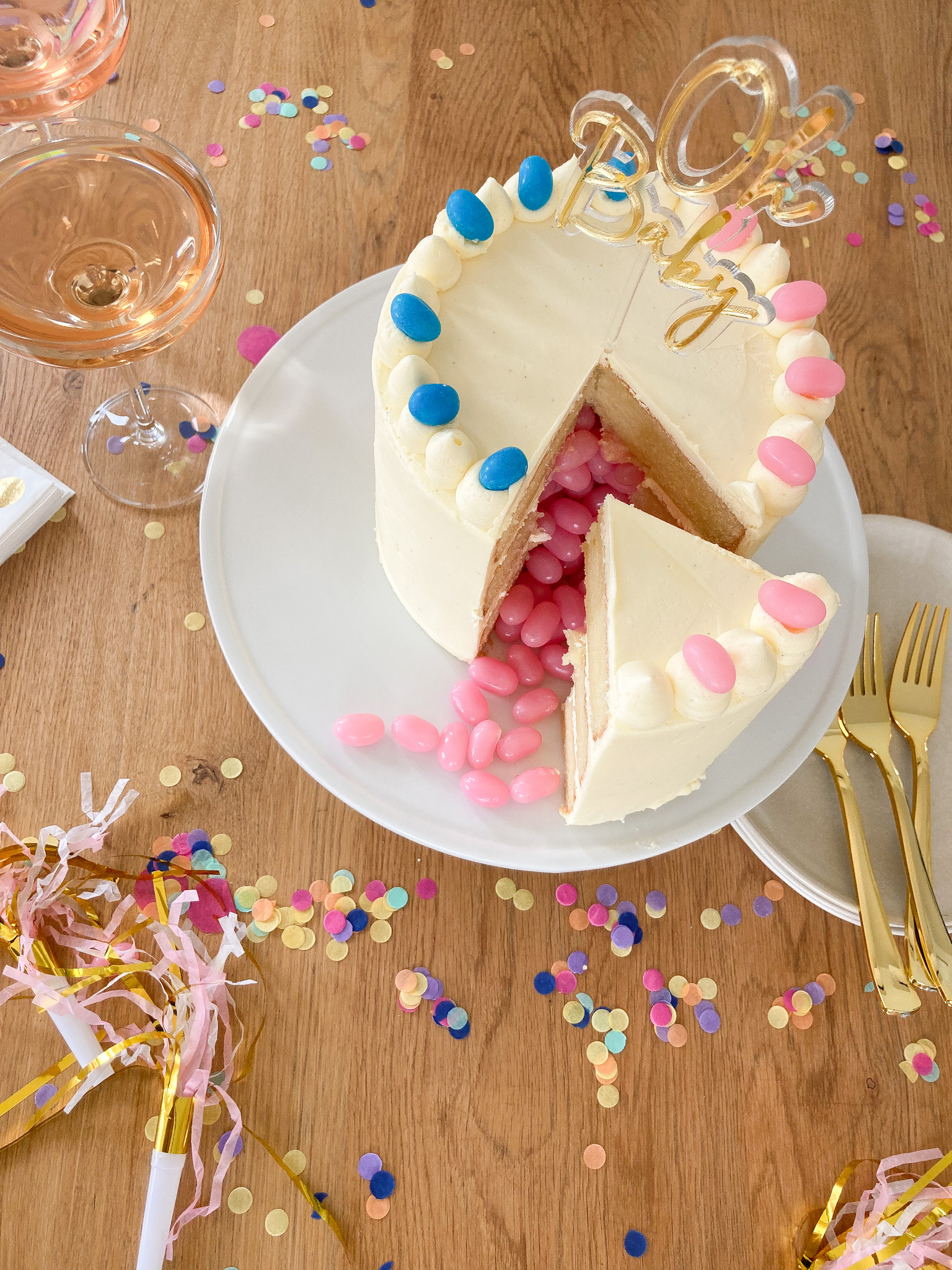 Gender Reveal Cake Kit | crumbs & confetti