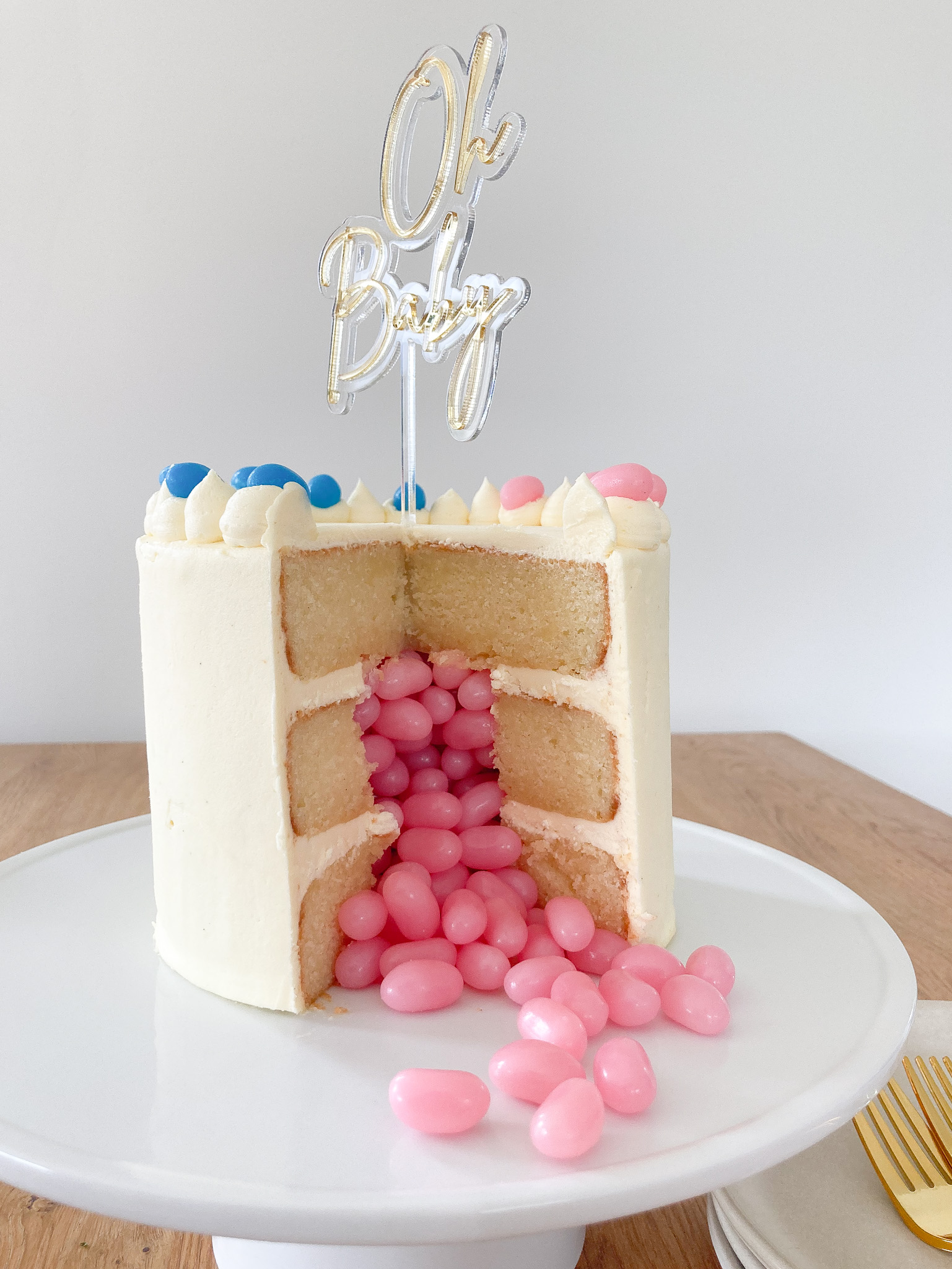Gender Reveal Cake Kit | crumbs & confetti